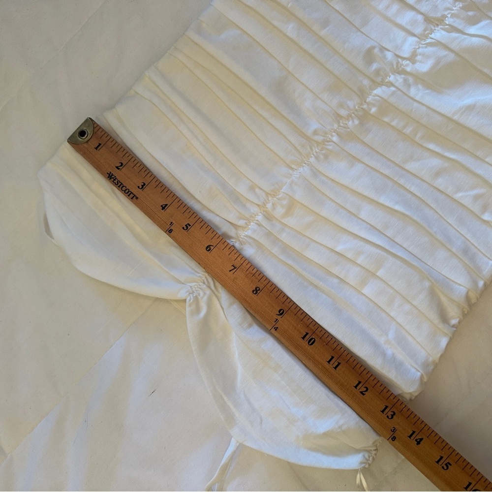 XS White Zara linen blend mini dress, bachelorette party dress - Picture 7 of 14